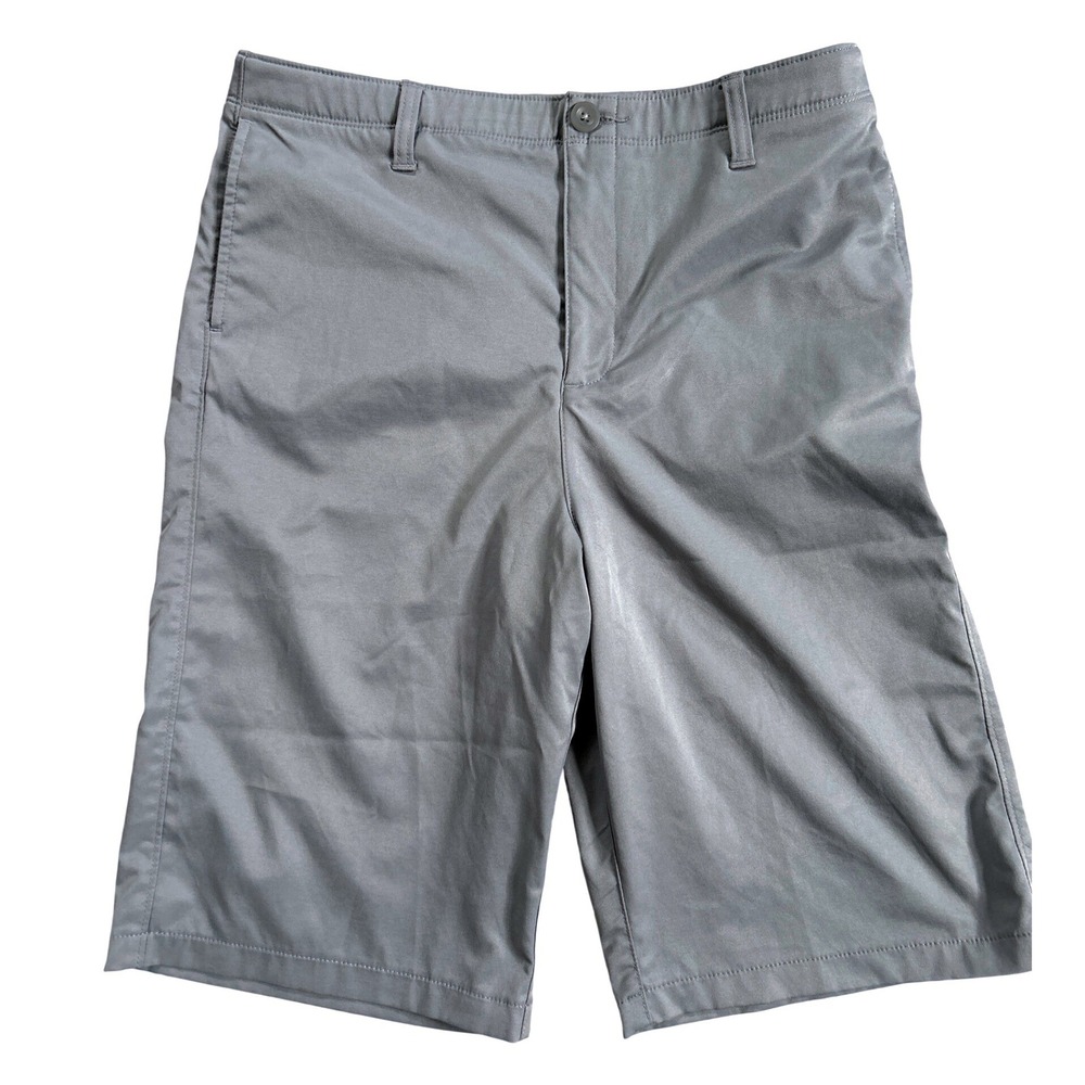 Under Armour Mens HeatGear Loose Fit Performance Golf Hiking Shorts Grey Size 20